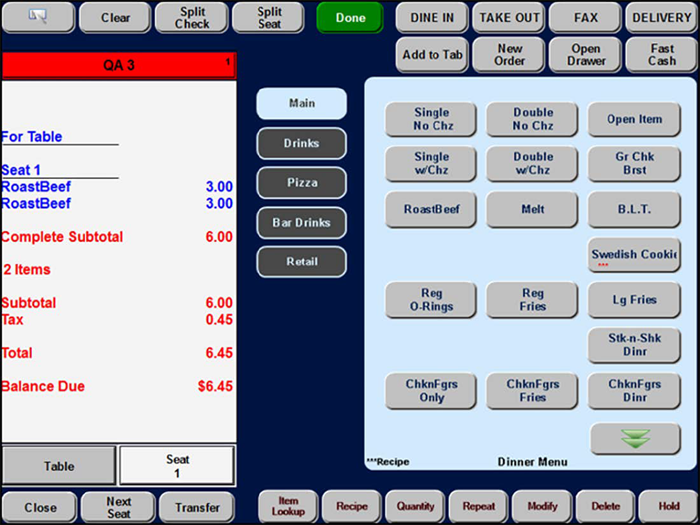 First Tender screen