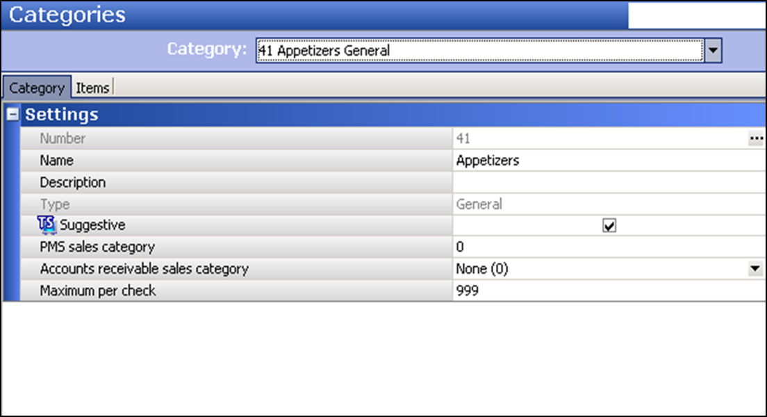 view the category tab under categories