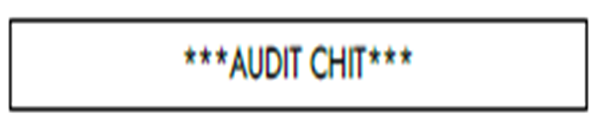 Element Bar Audit Chit Header