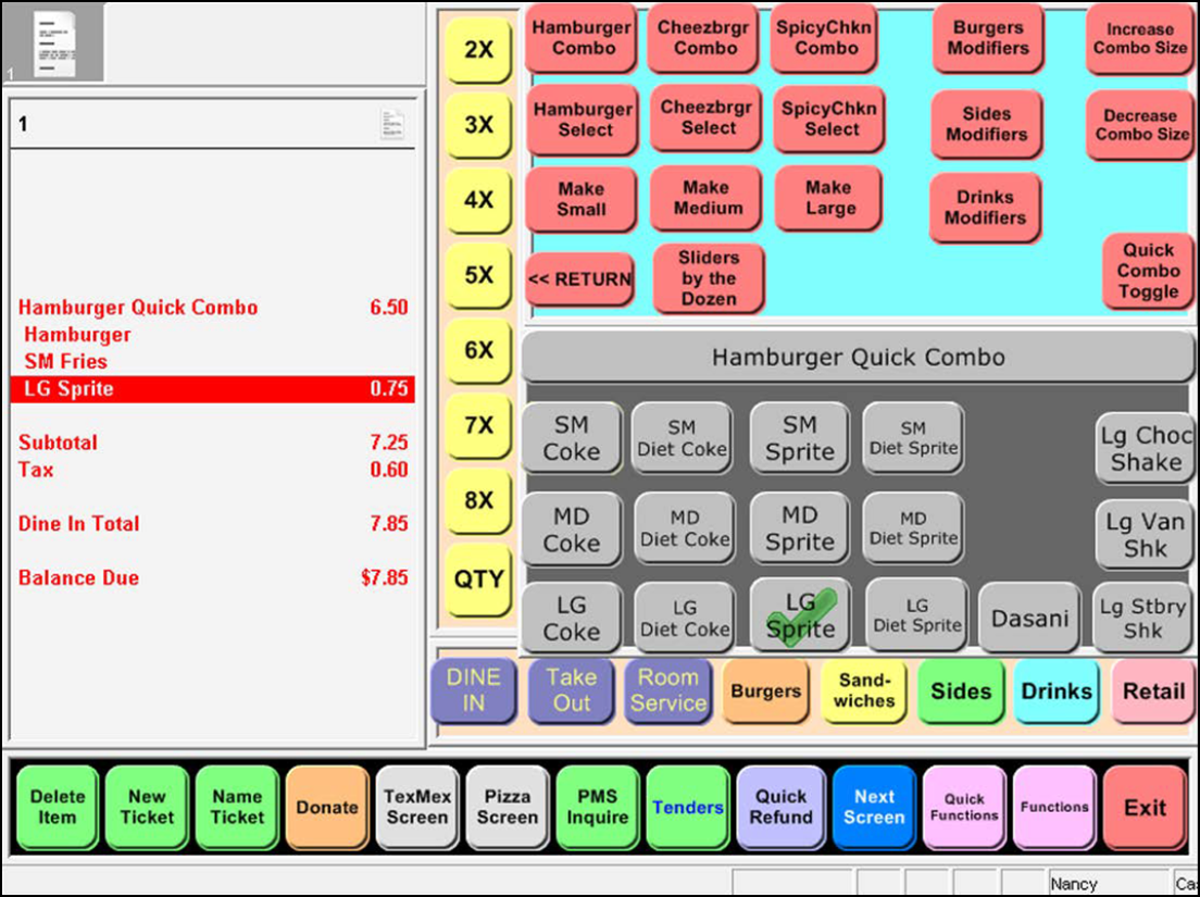 sample of dynamic substitution buttons