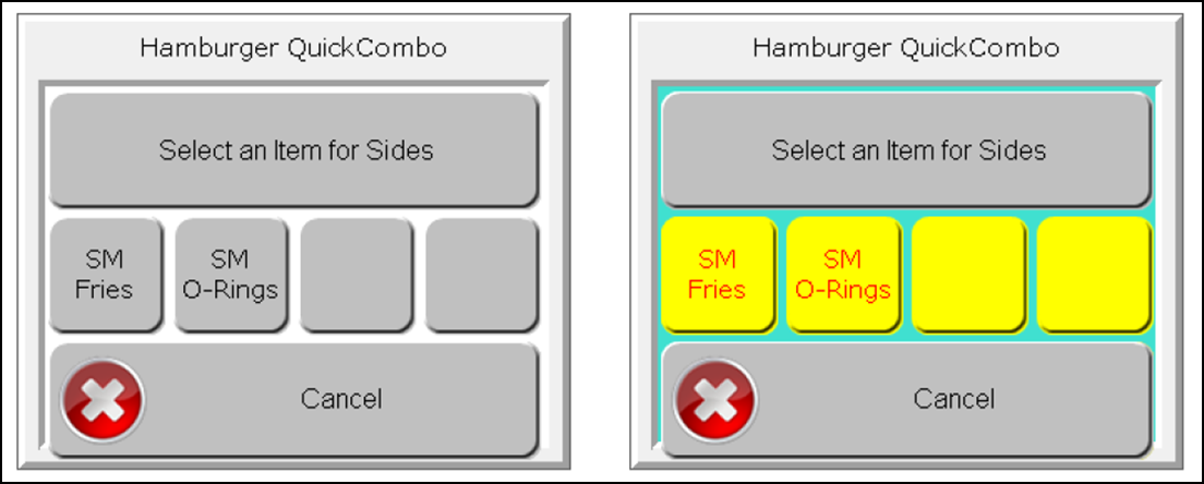 System Generated Sides Quick Combo Screens