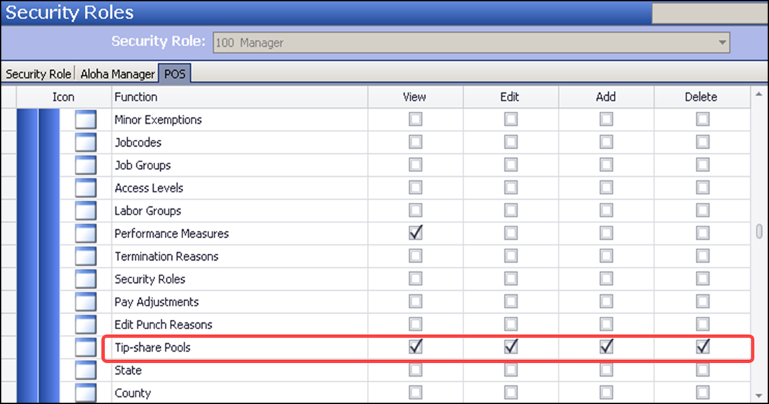 Sample screen showing labor group bar