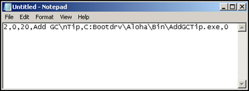 Command line in notepad