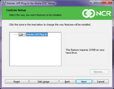 Customer set up screen