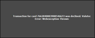 Error message