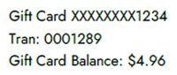 Transaction processing message