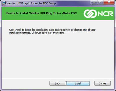 Ready to install UPI plugin screen