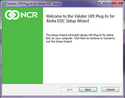Valutec Plug in welcome screen