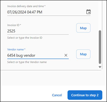 Adding mapping details screen