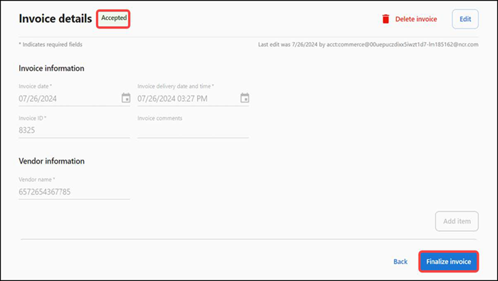 Accepted Invoice