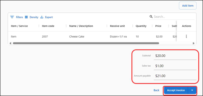 Added Invoice Items and Services