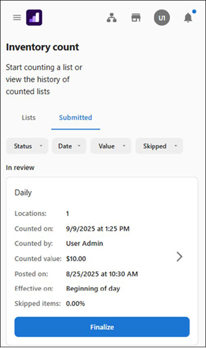 List under review