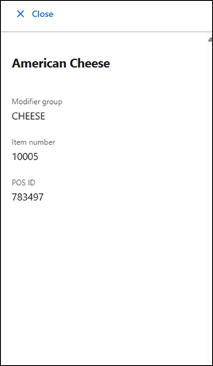 Viewing modifier items