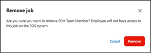 Remove job window