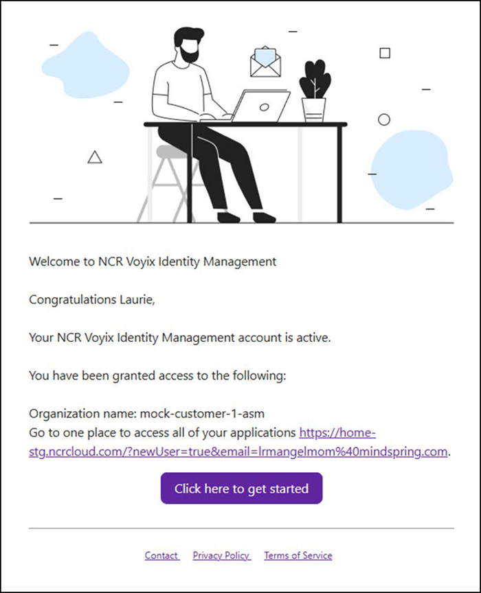 Welcome email