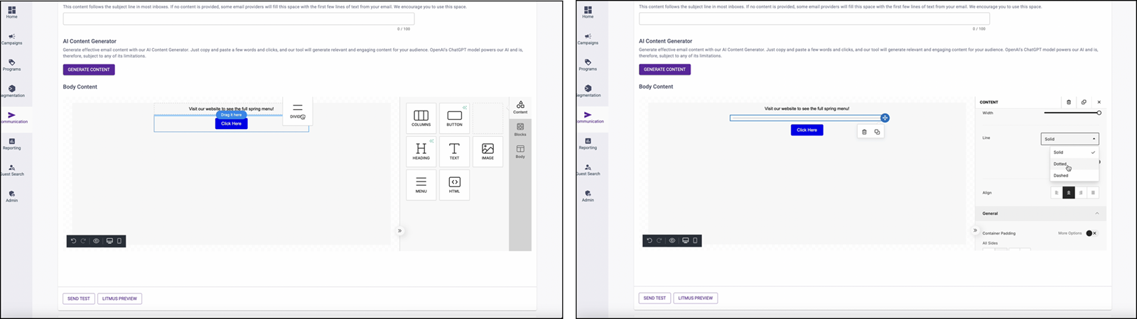 How to add a divider widget