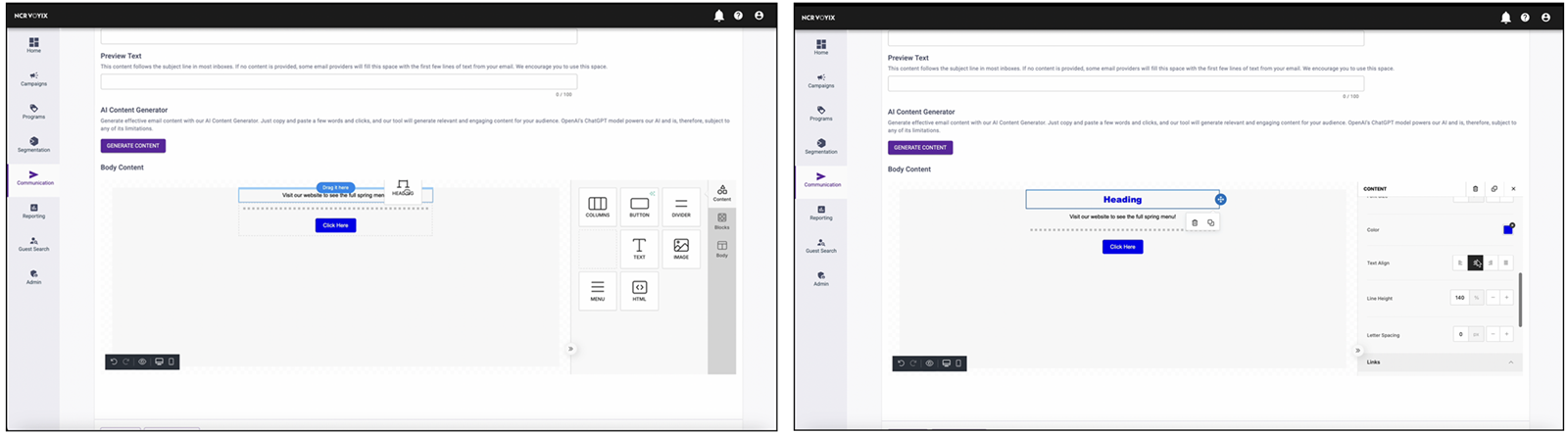 How to add a heading widget