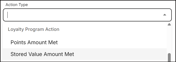 Stored value amount met