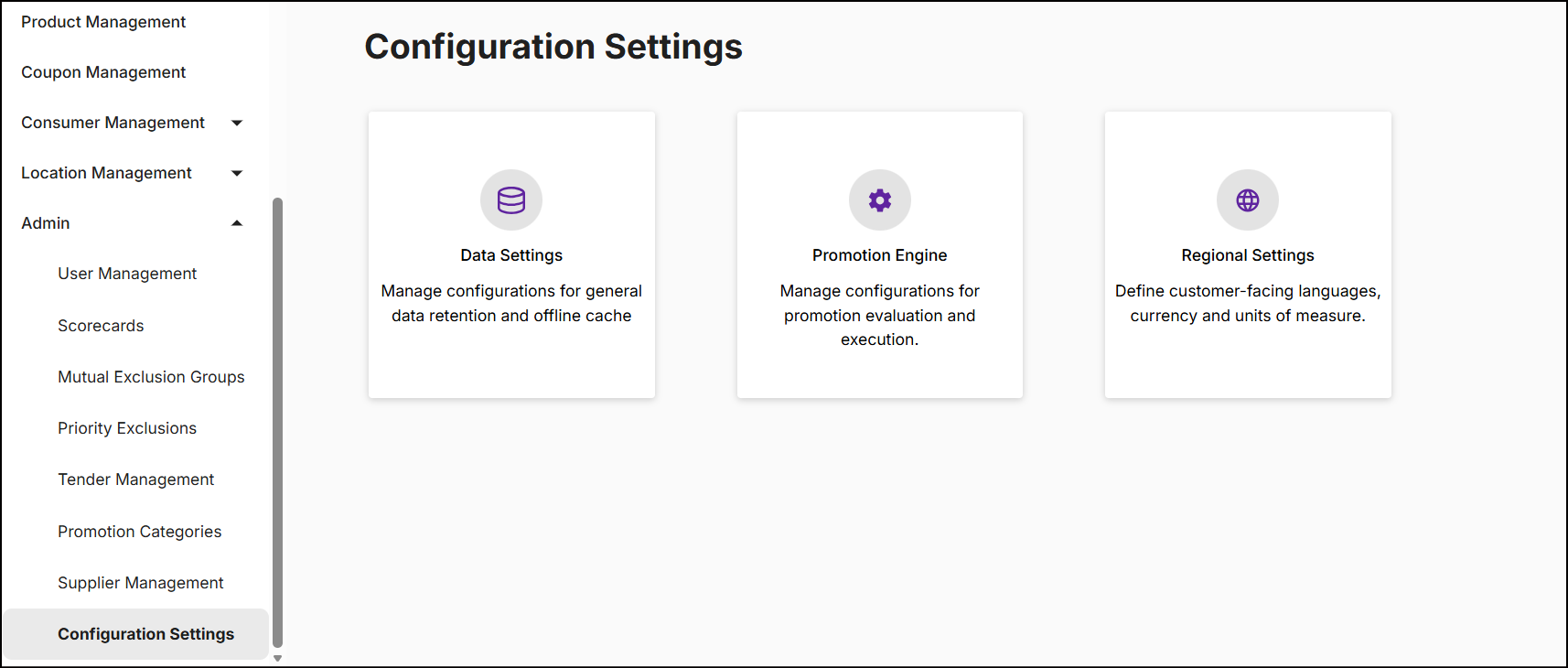 configuration settings