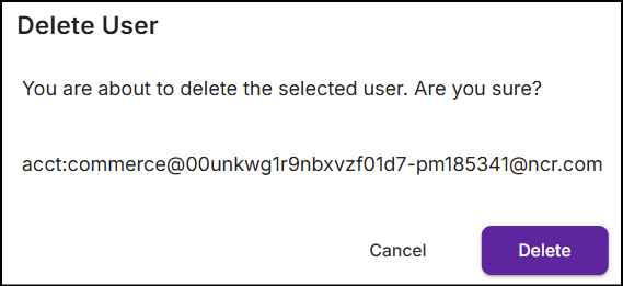 delete user