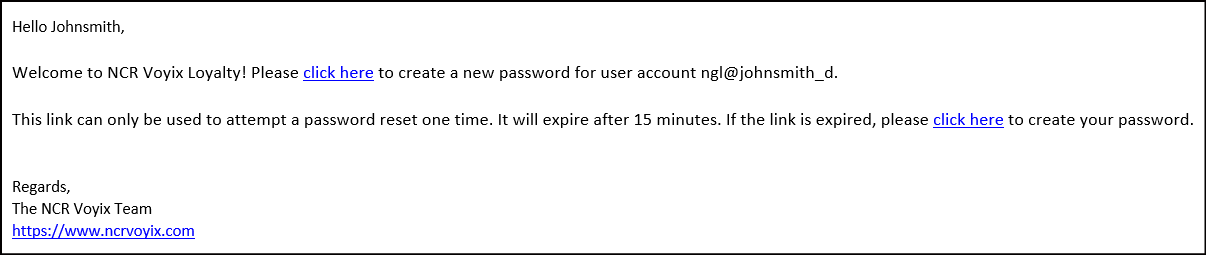 password reset