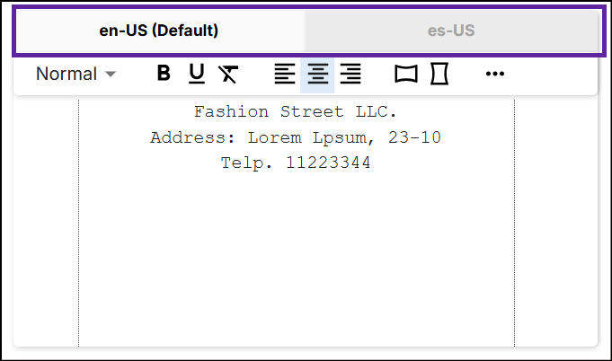 Printed message option