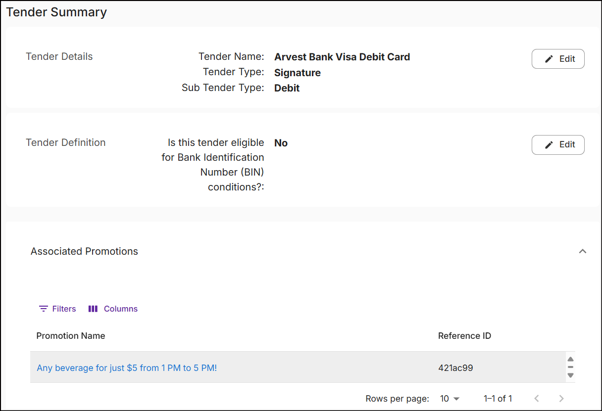 tender summary
