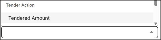 Tendered Amount