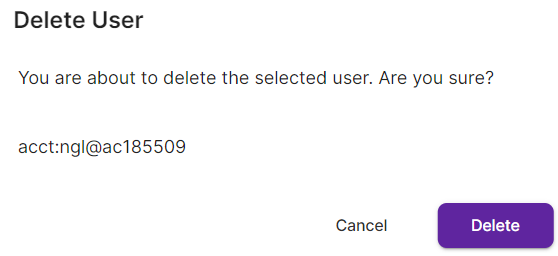 delete user