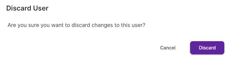 discard user