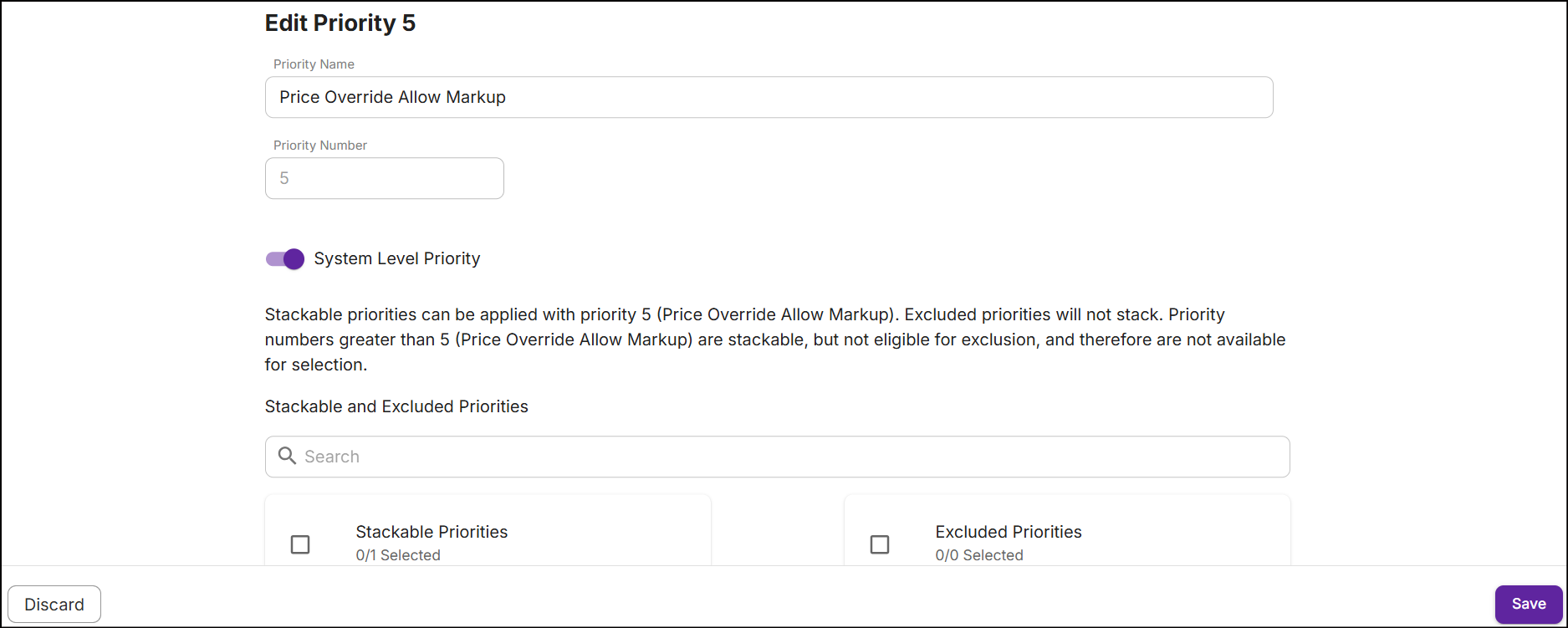 Edit priority