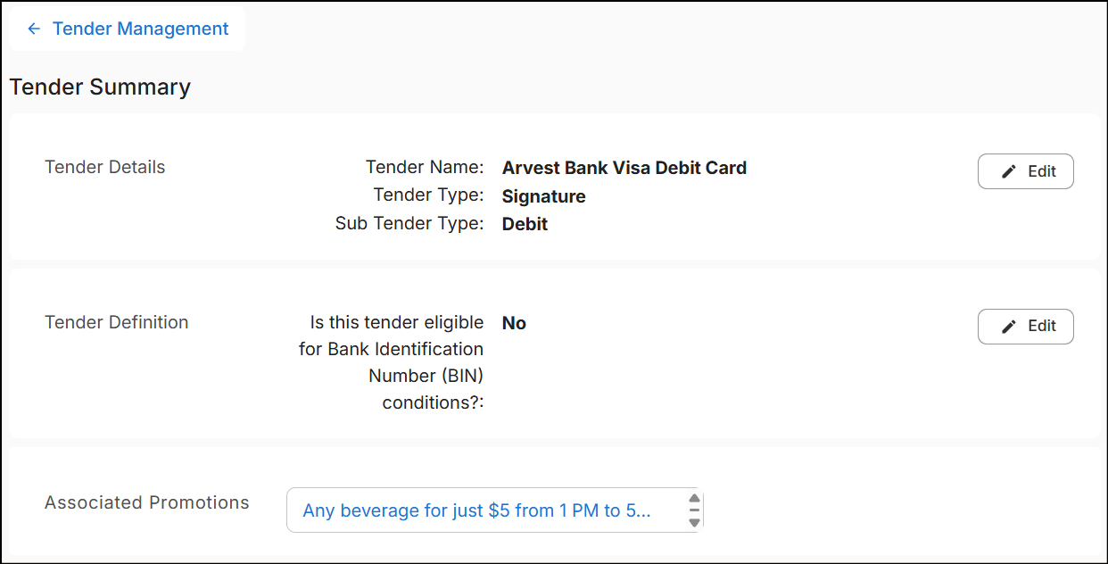 tender summary