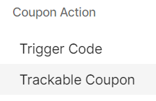 Trackable coupon action